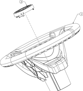 Steering Wheel Diagram and Parts List for XT2-LX46KH (13YQA1CT010)(2016) Cub Cadet Lawn Tractor